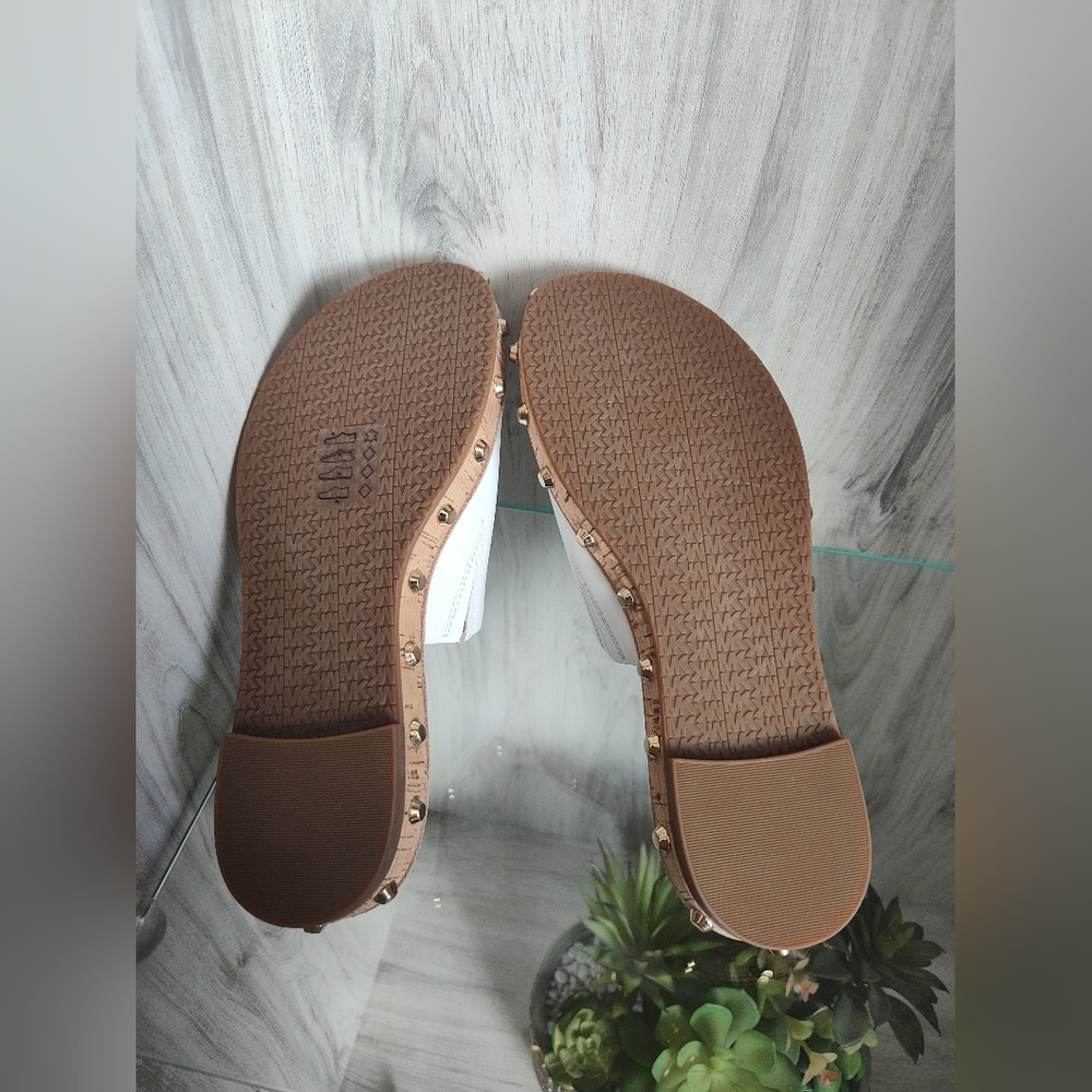 Michale M. Kors Ellen Slide Leather 40S9ELFP1L US 5M New In Box - Picture 5 of 7